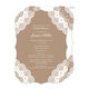 Tan Vintage Lace Invitations Image 1 of 7